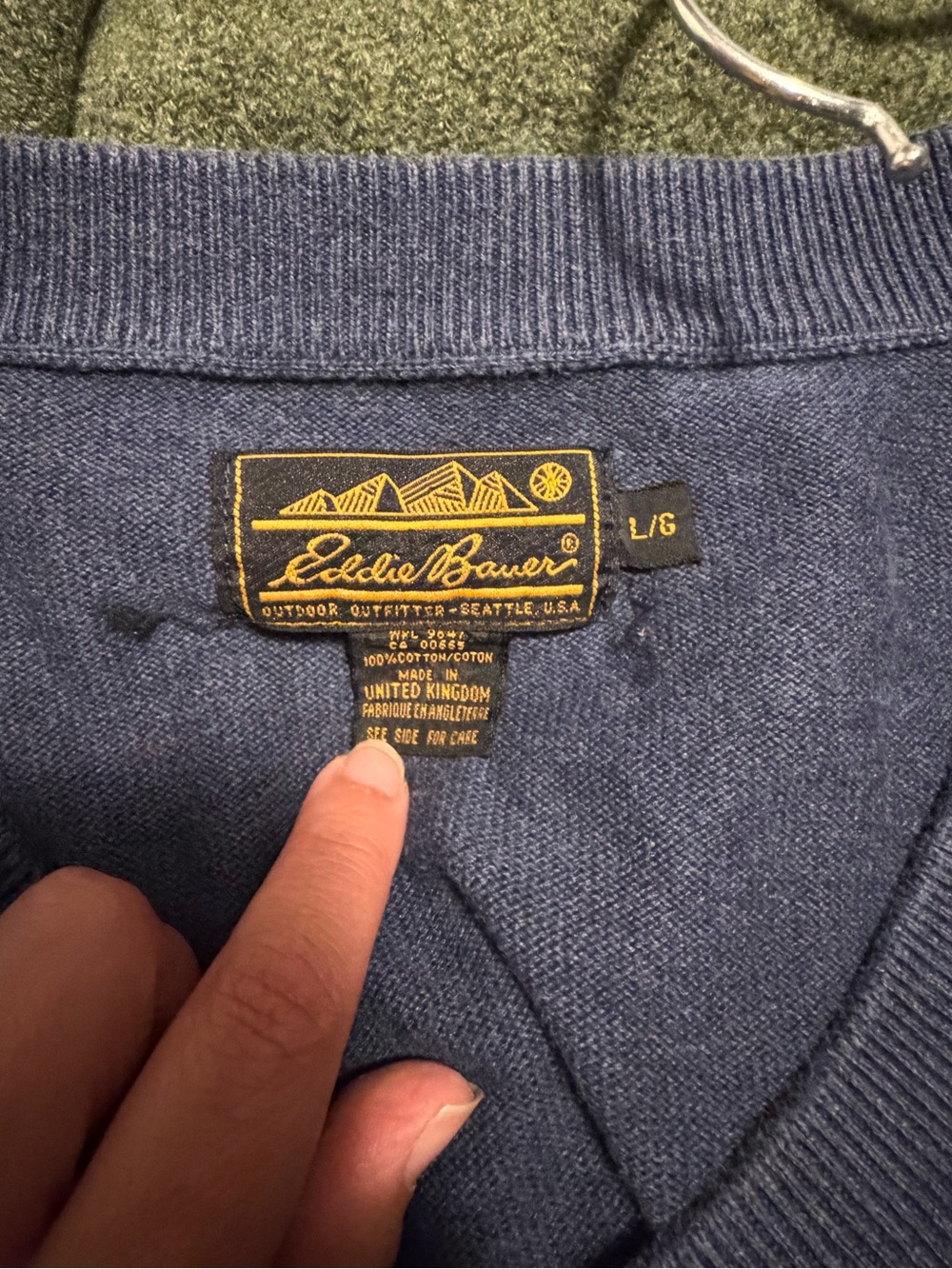 Vintage Eddie Bauer made in UK 100%Cotton Sweater
